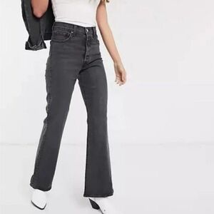 Levi’s Premium Ribcage Flare Black Jeans sz 25
